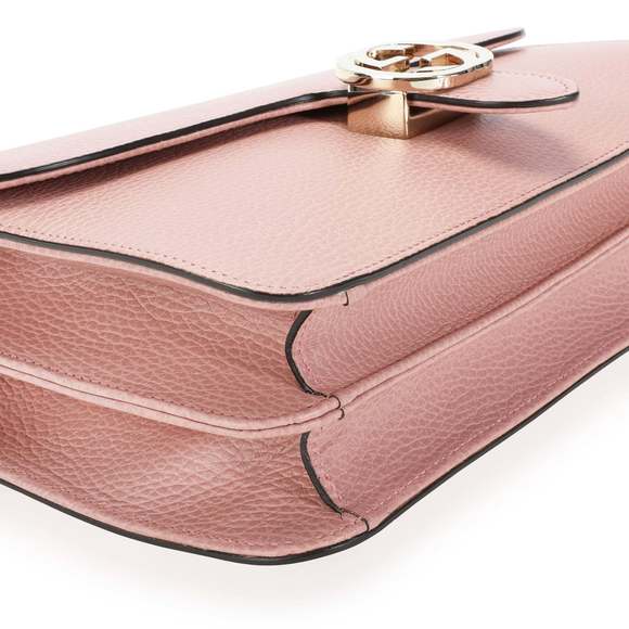 Gucci Soft Pink Dollar Calfskin Interlocking GG Shoulder Bag - Picture 6 of 8